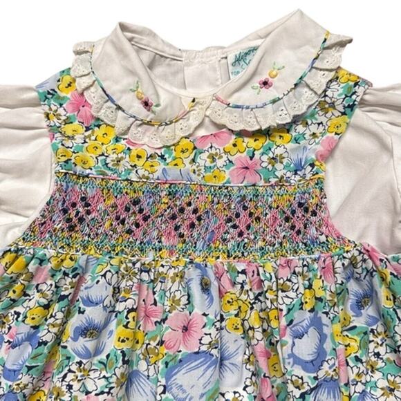 pink, blue, and yellow hues. 2 buttons  20” L 10” Chest - Picture 1 of 12